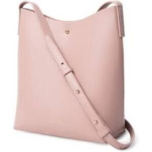 NEW Samara Minimalist Medium Shoulder Bag‎ Peony Pink Vegan Leather Crossbody